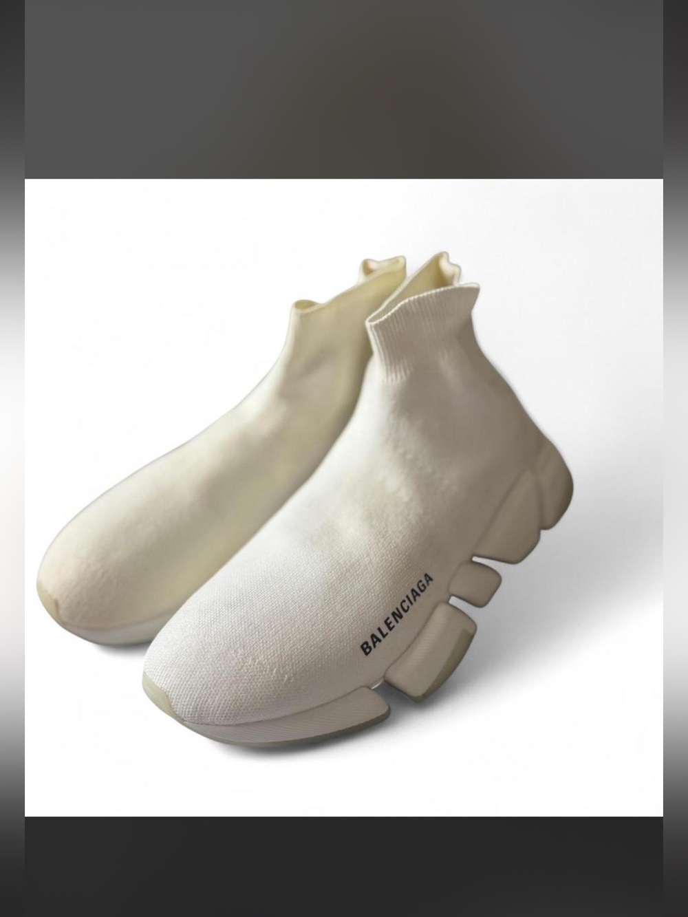 Balenciaga white sock runners size 39